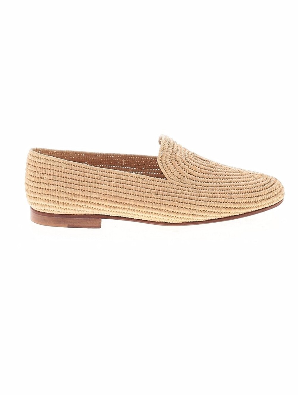 Carrie Forbes Atlas Woven Raffia Slip-On Loafers - Natural